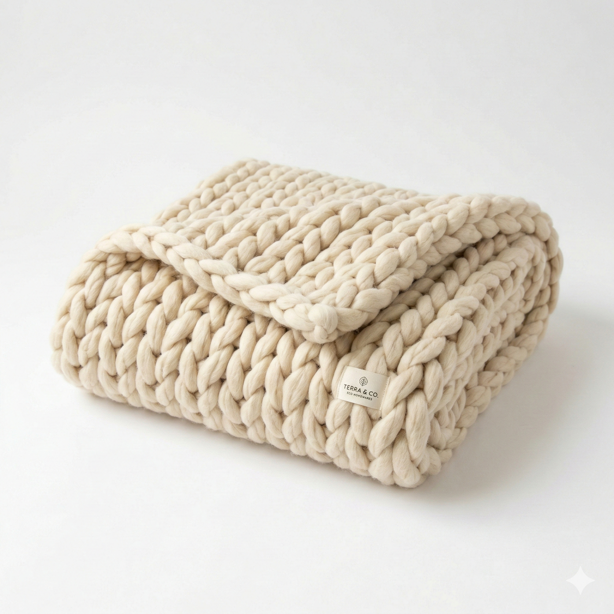Recycled Cotton Chunky Knit Throw