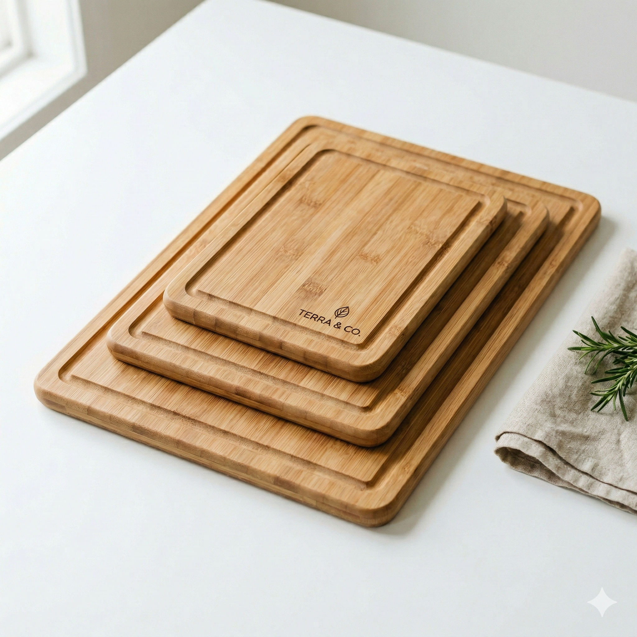 Bamboo Cutting Board Set