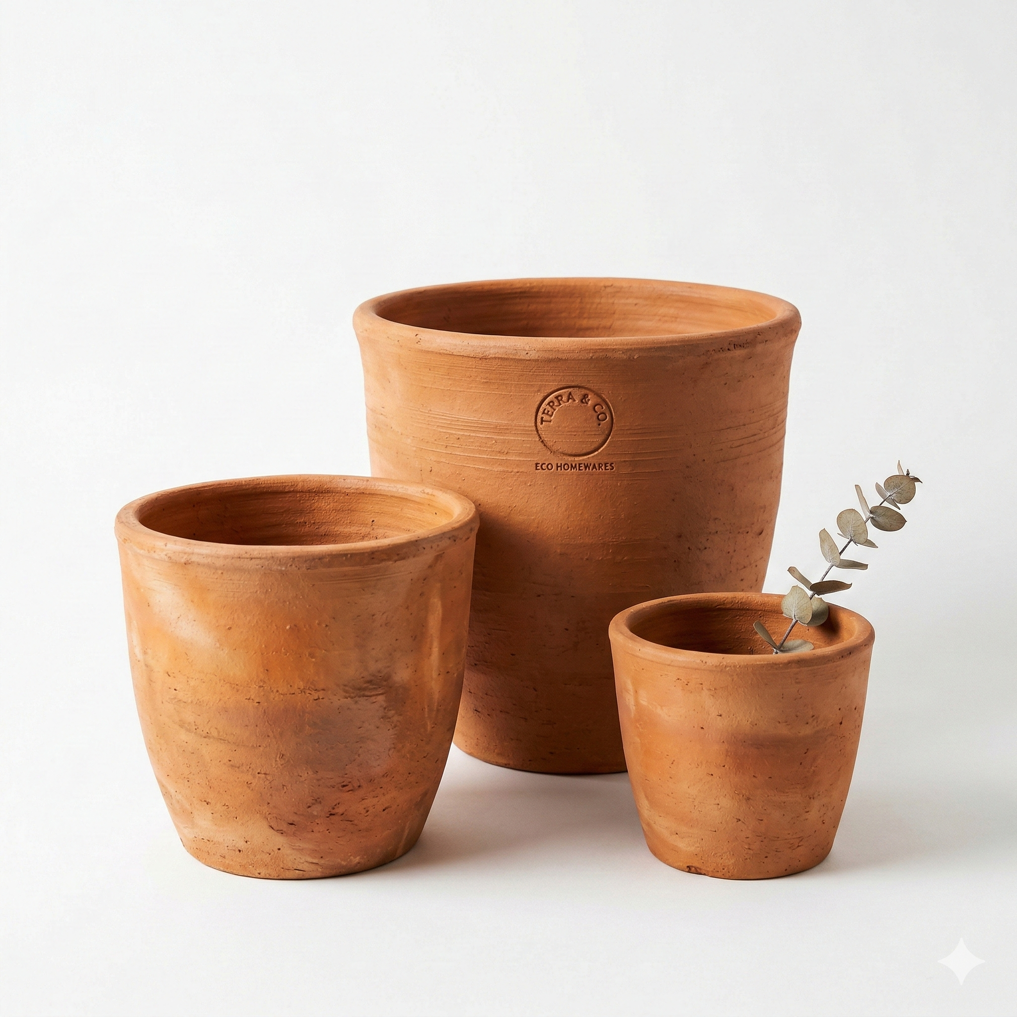 Recycled Terracotta Planter Set